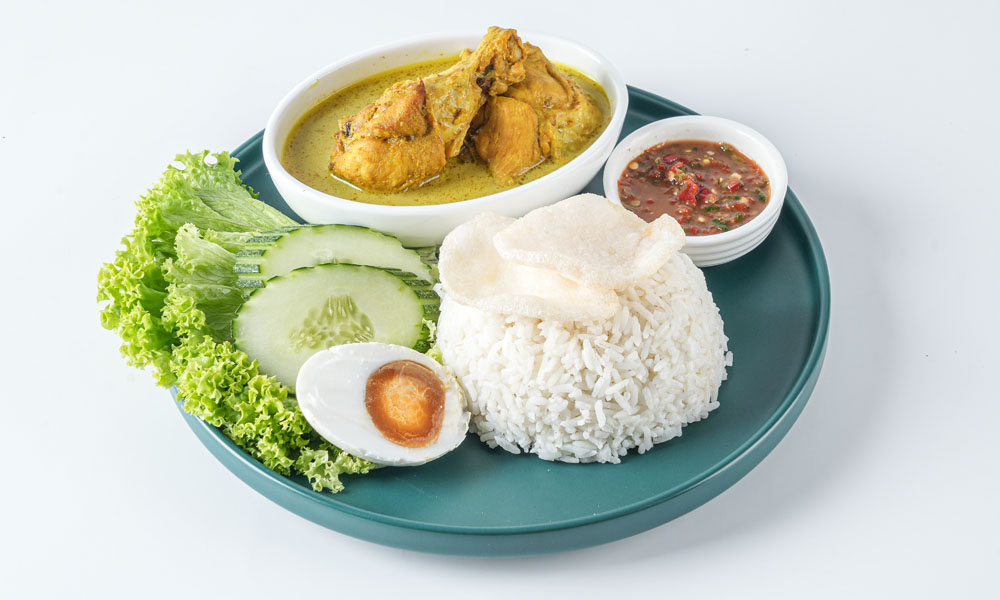Fragrant Rice with Ayam Masak Lemak Cili Padi