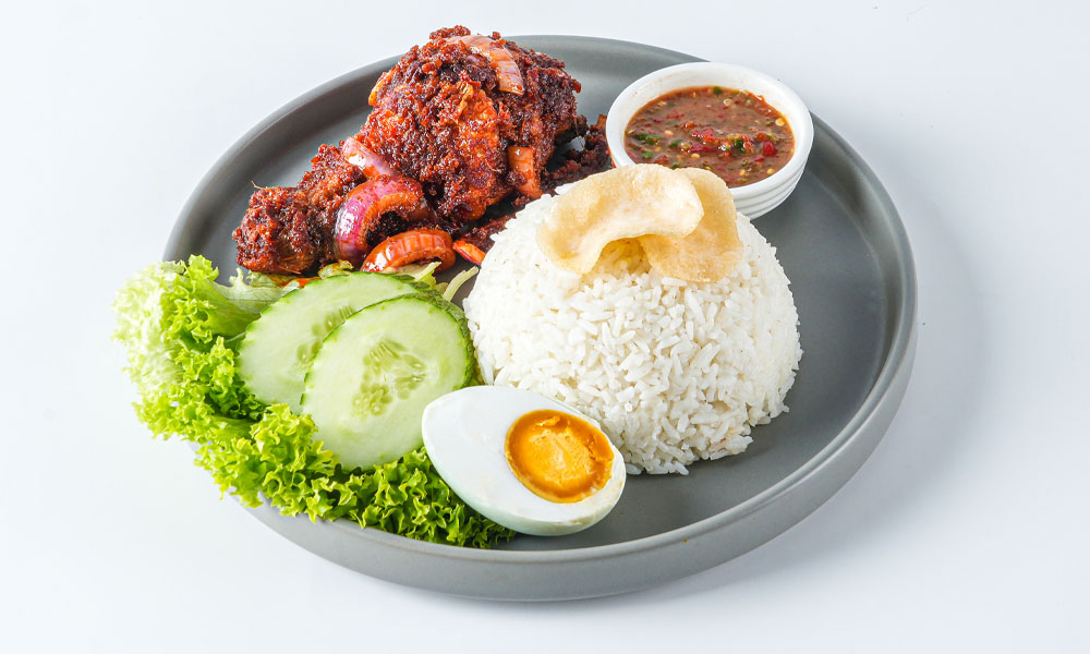 Fragrant Rice with Sambal Ayam